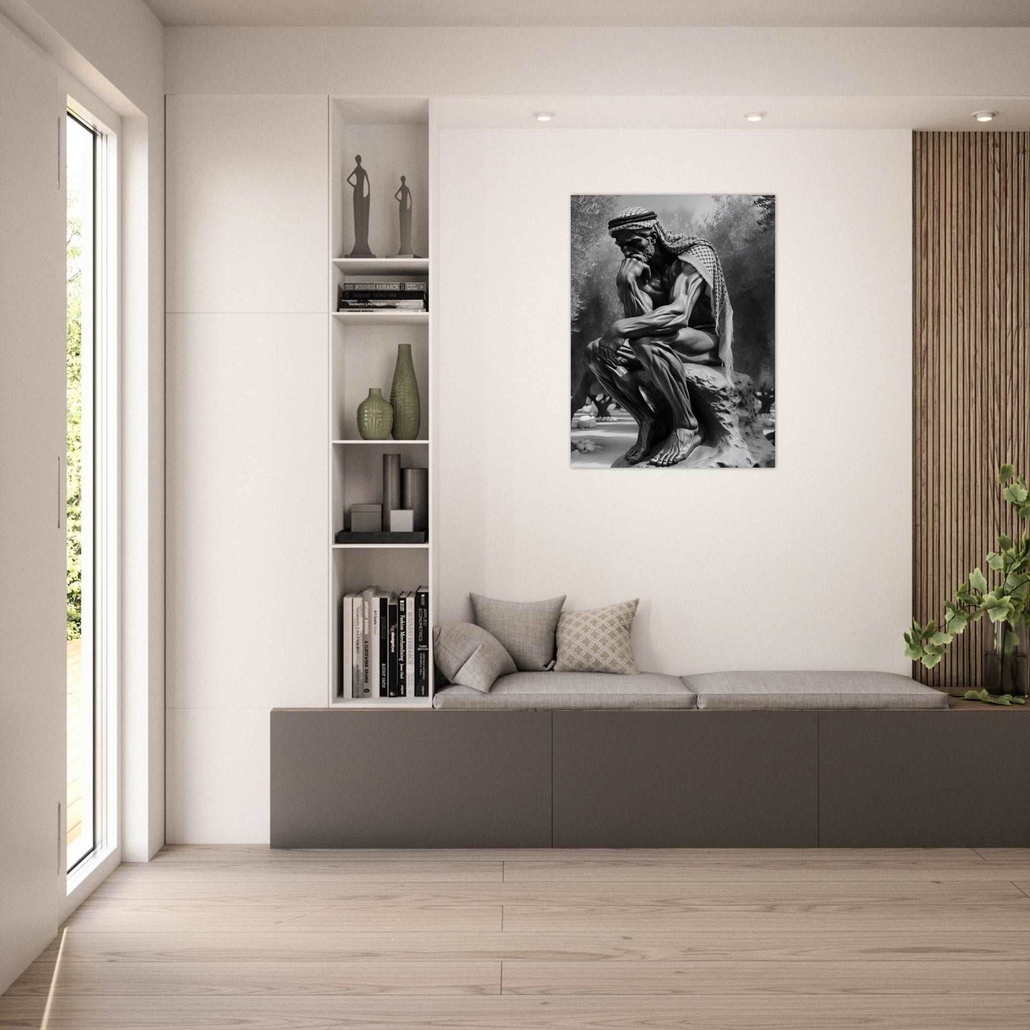 Contemplating Among The Olive Trees - Art For Palestine Premium Poster - The Aesthete