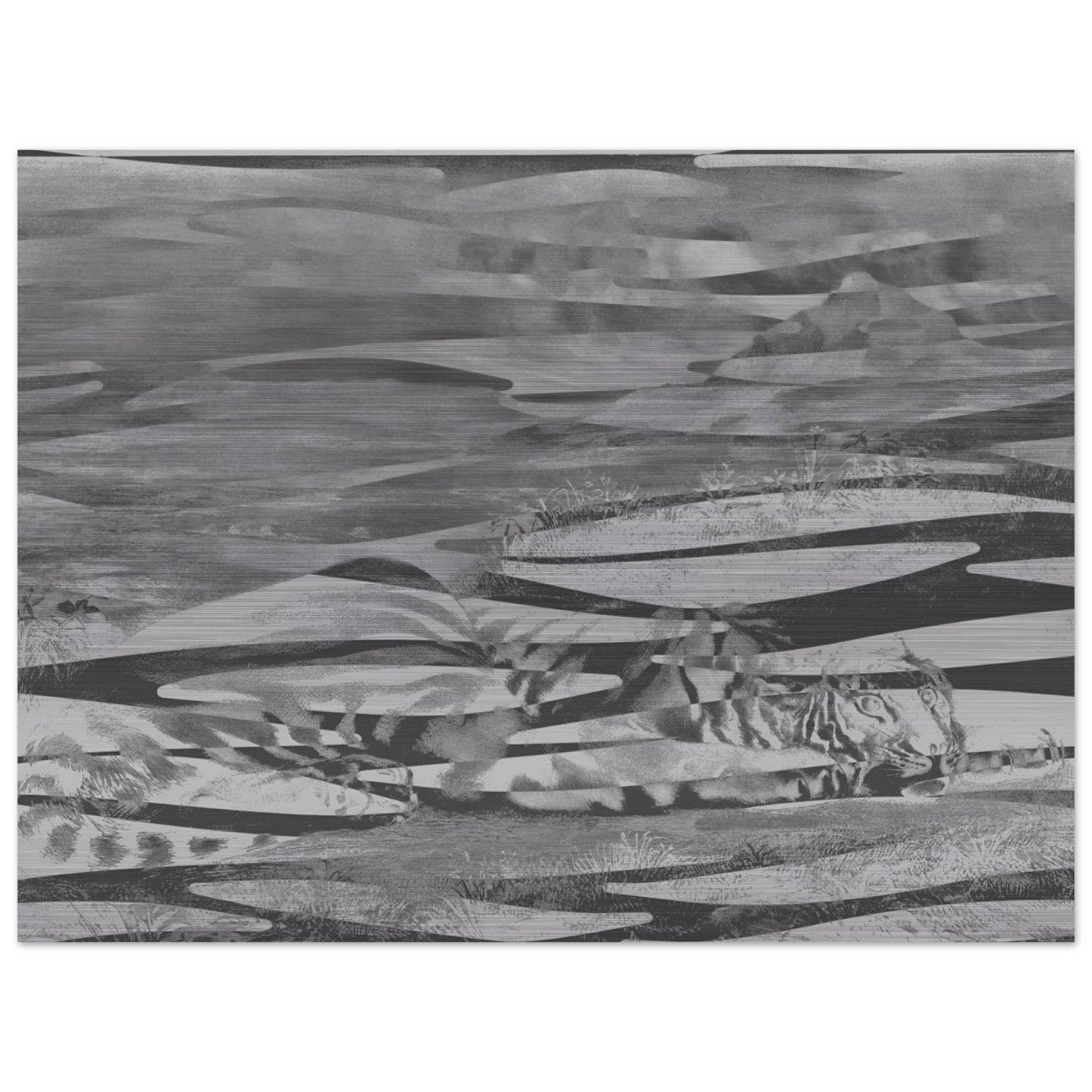 Resting Tiger Camouflage Wall art - The Aesthete