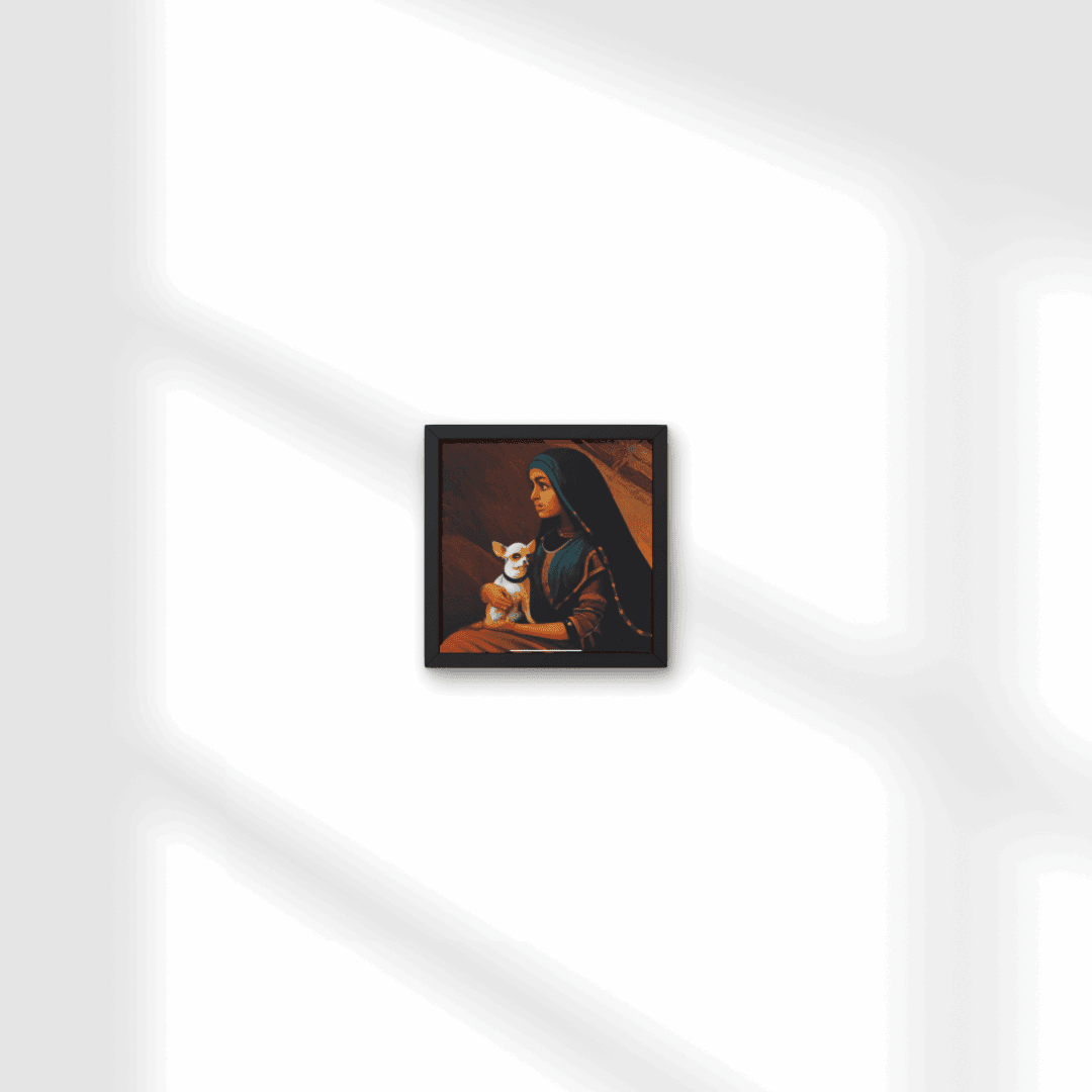 Pet Art - A Girl And A Chihuahua in Lap - The Aesthete