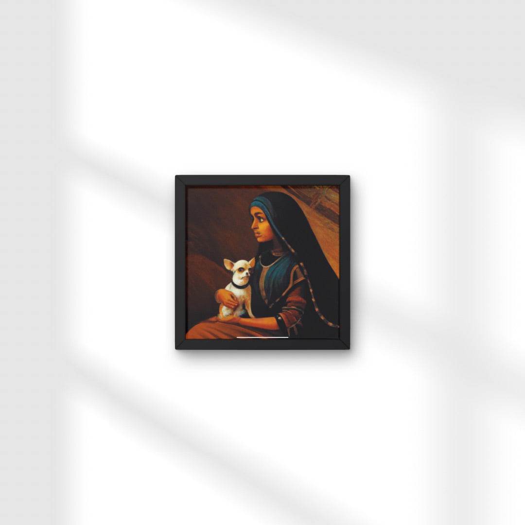 Pet Art - A Girl And A Chihuahua in Lap - The Aesthete