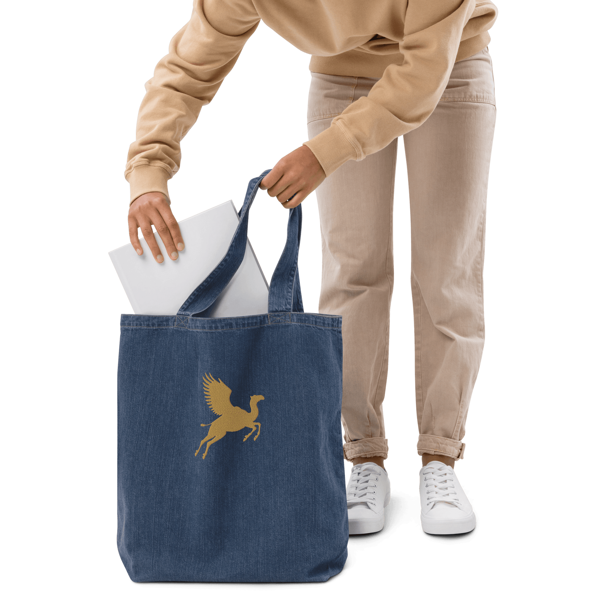Flying Camel Denim Tote | Durable, Spacious, and Timeless - The Aesthete