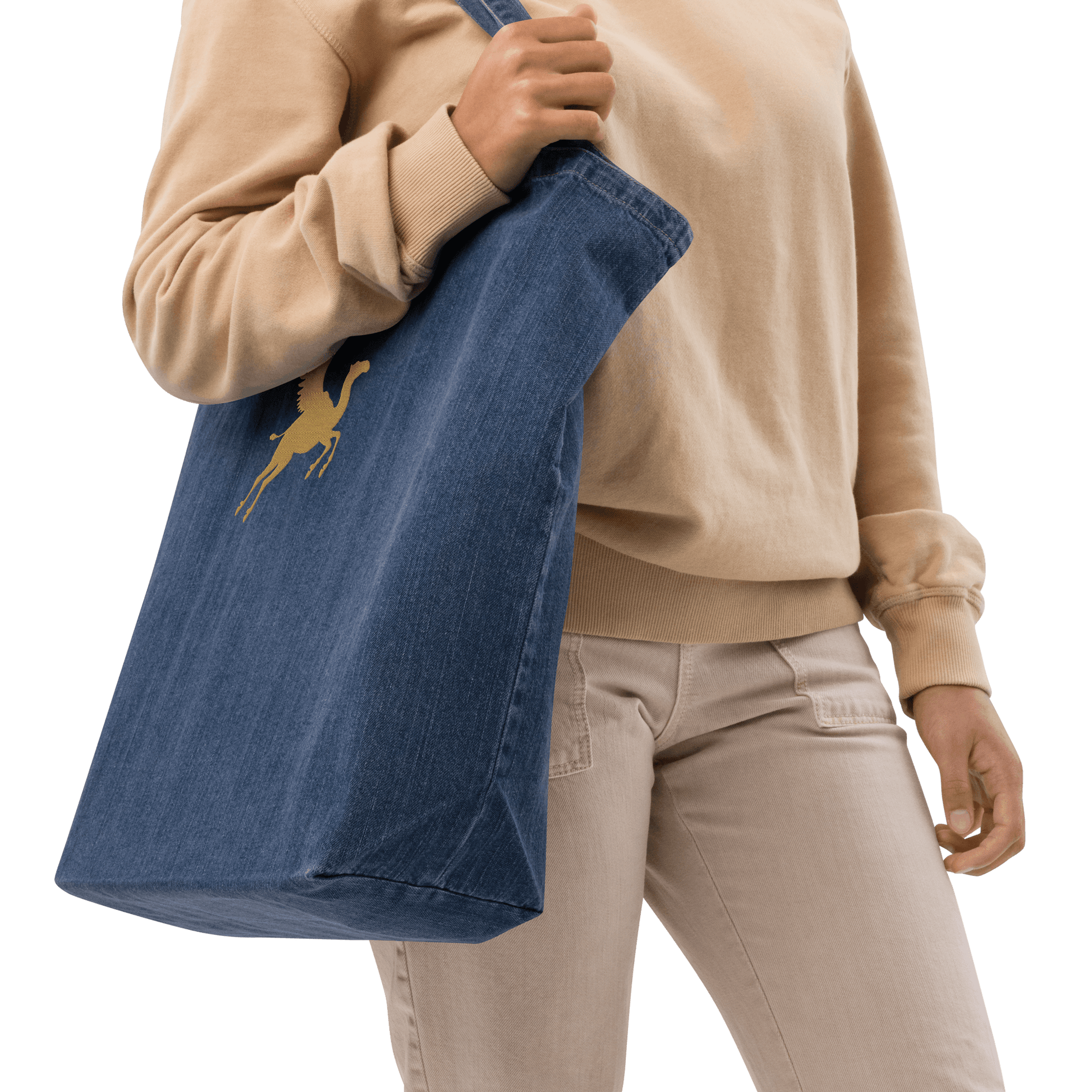 Flying Camel Denim Tote | Durable, Spacious, and Timeless - The Aesthete