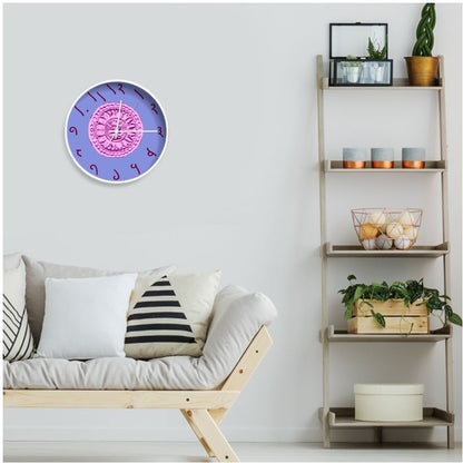 Pink Indus Clock with Brahmi Numerals