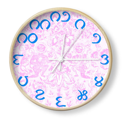 Pink Garden - Telugu Numerals Art Clock